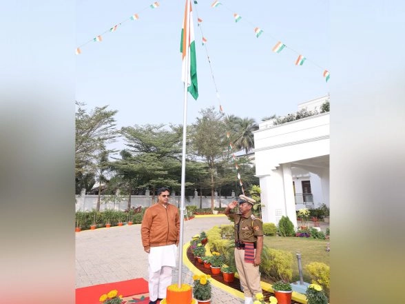 India News | Tripura CM Manik Saha Unfurls National Flag at State-level Republic Day Celebration