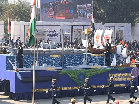 India News | INSV Kaundinya Showcases India's Ancient Maritime Prowess During Republic Day Parade