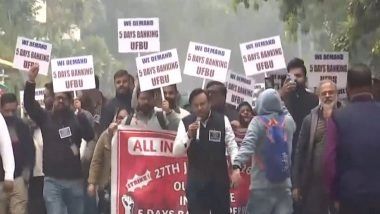 Business News | Bank Unions Observe One-day Strike Across Country over Five-day Workweek Demand