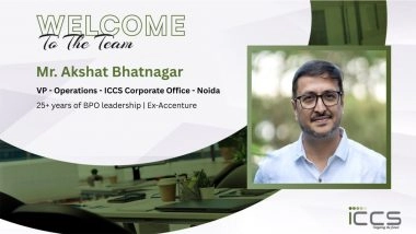 Business News | ICCS Announces the Appointment of Akshat Bhatnagar as Head - Operations