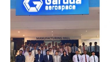 Business News | MS Dhoni Backed Garuda Aerospace Hosts Defence Services Staff College Delegation for Industrial & Demonstration Tour