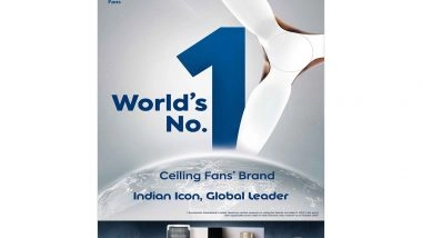 Business News | Crompton Brings India to the Global Stage Through Its Recognition as World's No.1 Ceiling Fan Brand