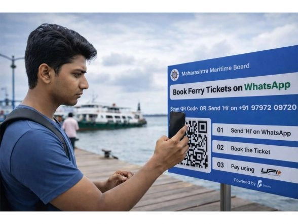 Business News | India's First Ferry Ticketing on WhatsApp Launched by Maharashtra Maritime Board
