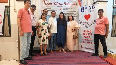 Business News | Tarun Mitra Mandal Unites Community Volunteers in a Large-Scale Blood Donation Drive Organised by HAB Pharma