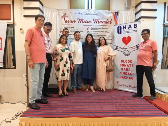 Business News | Tarun Mitra Mandal Unites Community Volunteers in a Large-Scale Blood Donation Drive Organised by HAB Pharma