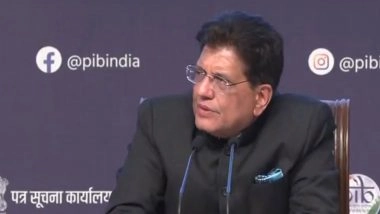 World News | Piyush Goyal Hopes India-EU FTA Will Come into Force This Year, Says Legal Scrubbing Will Be Done on Fast-track Basis