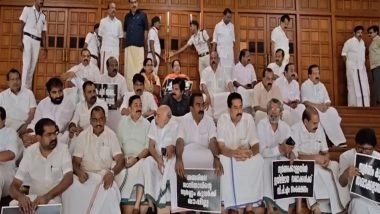 India News | Kerala: Opposition Demands Devaswom Minister's Resignation over Sabarimala Gold Theft; Assembly Satyagraha Enters Day Two