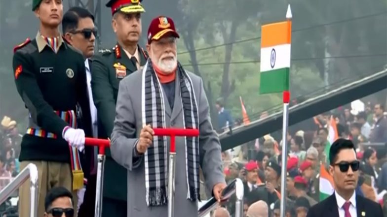 India News | PM Modi Addresses NCC Rally; Inspires More Than 2,400 Cadets at Cariappa Parade Ground