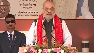 India News | Amit Shah Lays Foundation Stone of New Assam Assembly in Dibrugarh, Inaugurates Projects Worth Rs 825 Crore