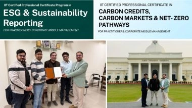 Business News | IIT Roorkee Launches Future-Ready ESG and Sustainability Programs in Collaboration with EAsia Academy