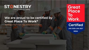 Business News | Stonestry Has Earned the 2026 Great Place To Work Certification, Recognised for Building a High-Trust, High-Performance Culture