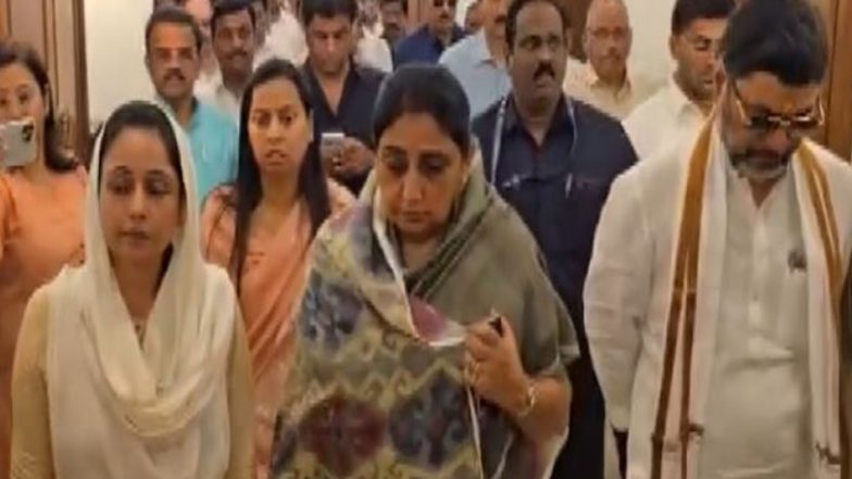 India News | Maharashtra: Sunetra Pawar Elected as NCP Legislative Party Leader, to Take Oath as Deputy CM Today