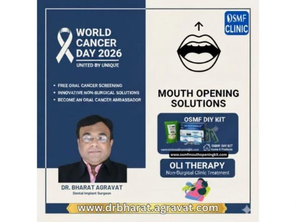 Business News | World Cancer Day 2026: Dr. Bharat Agravat Unveils OLI Therapy and OSMF DIY Kits to Combat Oral Cancer Epidemic