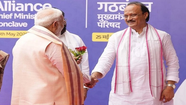 &lsquo;Ajit Pawar Was a Leader of the People&rsquo;: PM Narendra Modi Condoles Death of Maharashtra Deputy CM; Mamata Banerjee and Nitin Gadkari Also Mourn NCP President&rsquo;s Demise
