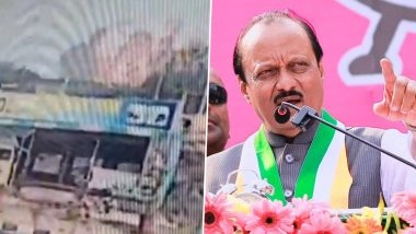 Ajit Pawar Plane Crash: Video Captures Exact Moment Maharashtra Deputy CM&rsquo;s Aircraft Crashed, Burst Into Flames