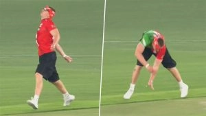 Former Australian Rules Footballer Daniel Gorringe Gets Injured As He Slips and Falls While Attempting to Bowl A Delivery Ahead of A BBL 2025-26 Match (Watch Video)