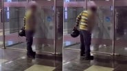 Delhi Metro Urination Video: Viral Clip Shows Man Openly Urinating on Platform, Stopping Mid-Way and Fleeing After Seeing Camera