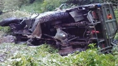Doda Road Accident: 10 Soldiers Killed After Army Vehicle Plunges Into Gorge in Jammu and Kashmir; LG Manoj Sinha Expresses Grief (Watch Videos)
