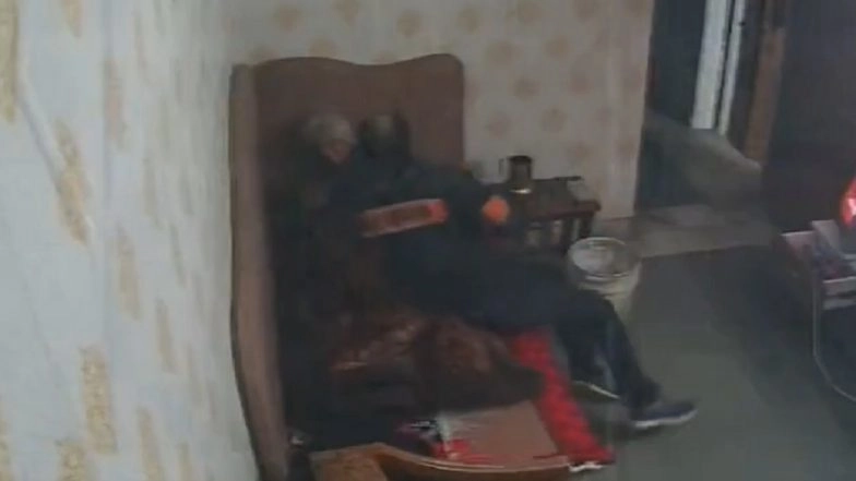 Ghaziabad Shocker: Bedridden Elderly Woman Brutally Assaulted by Son in Uttar Pradesh; CCTV Video Surfaces