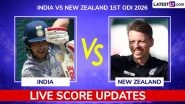 India vs New Zealand Live Score Updates of 1st ODI 2026: Check Playing XIs