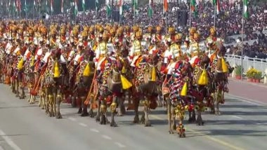 India Republic Day 2026: CRPF, ITBP, Delhi Police, BSF Contingents March Down Kartavya Path (Watch Videos)