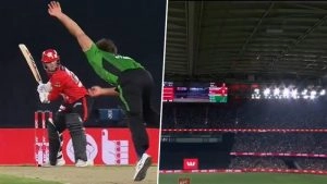 Jake Fraser-McGurk's Shot Hits Marvel Stadium's Roof, Umpires Adjudge It As Dead Ball During Melbourne Renegades vs Melbourne Stars BBL 2025-26 Match (Watch Video)