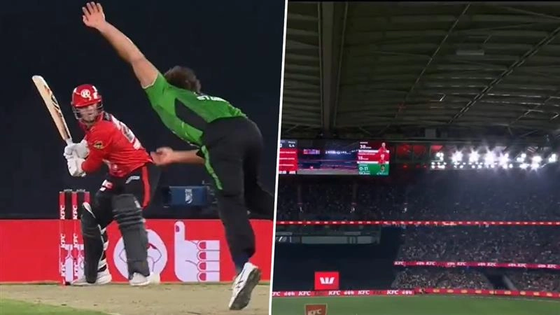 Jake Fraser-McGurk's Shot Hits Marvel Stadium's Roof, Umpires Adjudge It As Dead Ball During Melbourne