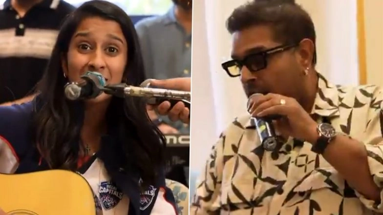 Jemimah Rodrigues Joins Jamming Session With Singer and Music Director Shankar Mahadevan Ahead of WPL 2026, Sings Along While Playing Guitar (Watch Video)