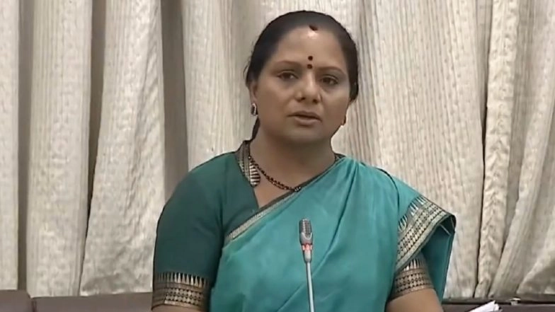 K Kavitha, Daughter of BRS President K Chandrasekhar Rao, Announces New Party ‘Telangana Jagruthi’; Promises To Return to State Legislature As Political Force (Watch Videos)
