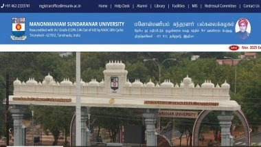 What Are Form A and Form B? All You Need To Know As Manonmaniam Sundaranar University Releases November 2025 Exam Results at msuniv.ac.in