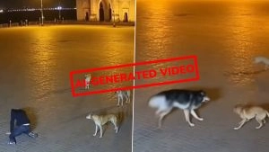 Is the Video Showing 'Man Turning Into Dog' at Mumbai's Gateway of India Real or Fake? Viral Reel Is AI-Generated, Reveals Fact Check