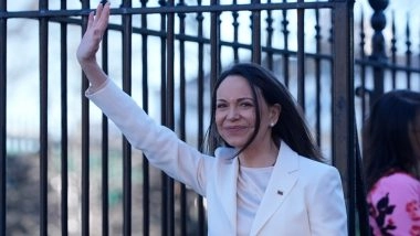 Maria Corina Machado Hands Nobel Peace Prize Medal to US President Donald Trump at White House, Cites His &lsquo;Commitment&rsquo; to Her Country