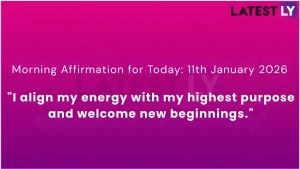 Daily Morning Affirmation for Today: 11th January 2026.