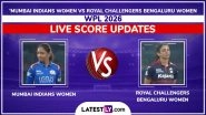 Mumbai Indians vs Royal Challengers Bengaluru Live Score Updates of WPL 2026: Get MI-W vs RCB-W Toss Winner Result, Live Commentary and Full Scorecard Online of Women&rsquo;s Premier League Match