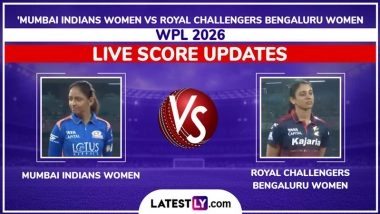 Mumbai Indians vs Royal Challengers Bengaluru Live Score Updates of WPL 2026: Mumbai Indians Hand Debut to Nicola Carey, Grace Harris Included in Royal Challengers Bengaluru's Playing XI