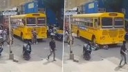 Mumbai: 1-Year-Old Boy Killed, His Grandmother Seriously Injured After Being Hit by School Bus in Girgaon; Disturbing Video Surfaces