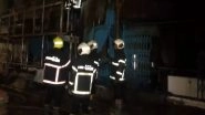 Mumbai: Massive Fire Breaks Out at Cotton Warehouse in Wadi Bandar; Firefighters Battle Blaze Late Into Night