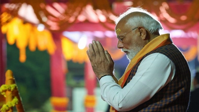 Felt 'Blessed' To Be in Somnath, Says PM Narendra Modi As He Participates in Omkar Mantra Chanting
