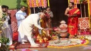 Pongal 2026 Celebrations: PM Narendra Modi Performs Traditional Rituals, Hails Tamil Culture as ‘Global Heritage’ (See Pics and Video) Pongal 2026 Celebrations: PM Narendra Modi Performs Traditional Rituals, Hails Tamil Culture as ‘Global Heritage’ (See Pics and Video)