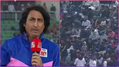 Ramiz Raja Embarrassed as Crowd Ignores His 'Make Some Noise' Request During Toss at BPL 2025-26 Match, Video Goes Viral