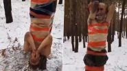 Russian Commanders Strip and Tape Soldiers to Trees To Discipline Them for Refusing To Participate in 'Meat Grinder' Assaults; Disturbing Video Surfaces Russian Commanders Strip and Tape Soldiers to Trees To Discipline Them for Refusing To Participate in 'Meat Grinder' Assaults; Disturbing Video Surfaces