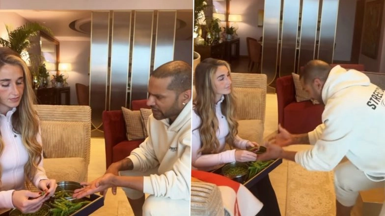 Shikhar Dhawan Shares Funny Reel With Girlfriend Sophie Shine; Star Cricketer's Funny Act Gets Fans On the Floor Laughing (Watch Video)
