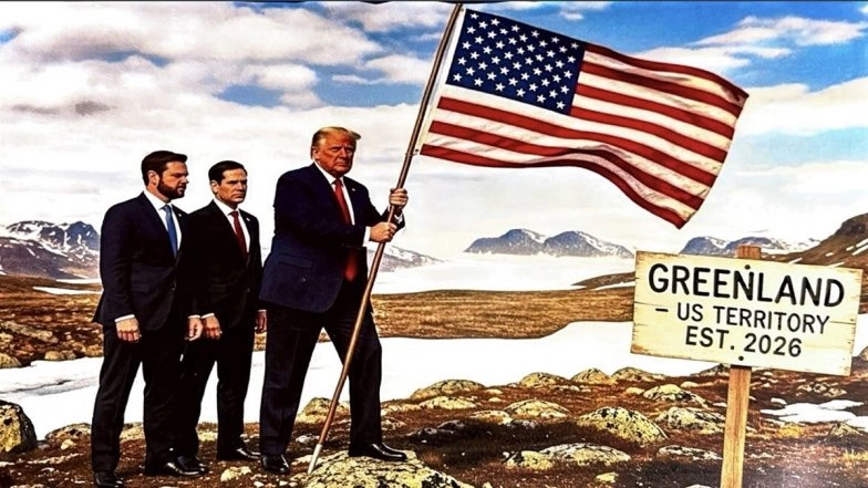 US Territory? Donald Trump Posts Illustration of American Flag on Greenland, Sparking Controversy