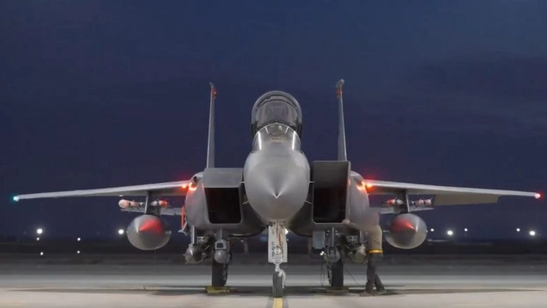 Operation Hawkeye Strike: US Launches Large-Scale Airstrikes Against ISIS Targets in Syria After Deadly Ambush (Watch Video)