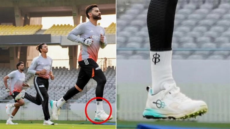 Fan Spots Virat Kohli Wearing Personal Brand 'One8' Shoes and Socks in Practice Session Ahead of IND vs NZ 1st ODI 2026 Amid Significant Business Pivot