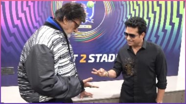 Sachin Tendulkar, Amitabh Bachchan Engage in Viral Hand Cricket Battle, Master Blaster Challenges Rematch in Gully Cricket (Watch Video)