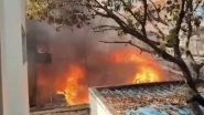 Hyderabad Fire: 6 People, Including 2 Children, Trapped After Massive Blaze Erupts at Furniture Shop in Nampally; Rescue Operations Underway (Watch Video)