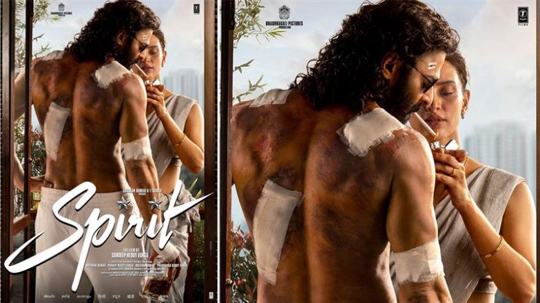 &lsquo;Spirit&rsquo;: First Look of Prabhas and Triptii Dimri&rsquo;s Most-Awaited Film Unveiled As Sandeep Reddy Vanga Drops Intense Poster To Ring In New Year 2026 (View Post)