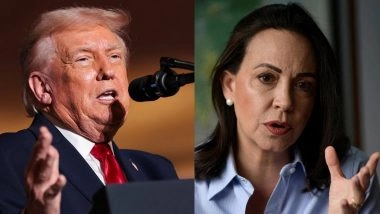 Donald Trump Accepts Maria Corina Machado&rsquo;s Nobel Peace Prize Medal at White House, Says 'She Honoured Him for His Work'