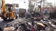 Bhubaneswar Fire: Massive Blaze Erupts at Unit-I Haat, Over 40 Shops Gutted; Goods Worth Lakhs Destroyed (Watch Video)
